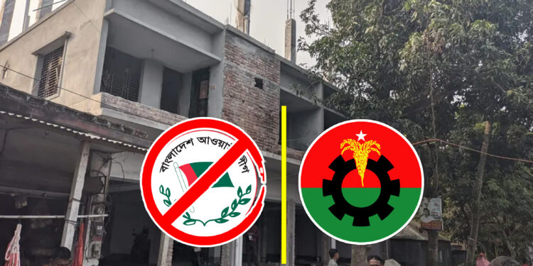 আ. লীগের দখলে অর্ধেক, বাকি অর্ধেকে বিএনপিপন্থিদের মার্কেট নির্মাণ