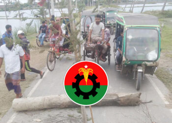 বেড়িবাঁধ ছিদ্র করে পাইপ বসালেন বিএনপি নেতারা
